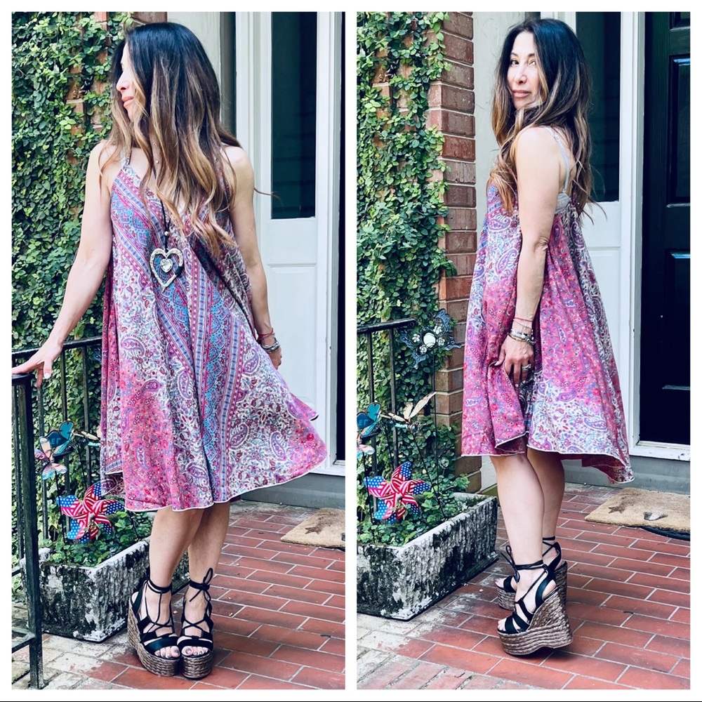 01 Floral Tank From France Boho dress - Picture 5 of 13